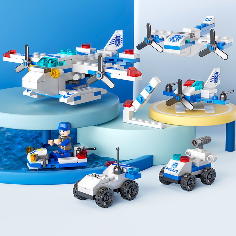 Máy bay trực thăng khối xây dựng 6 trong 1 Swat Tương thích với Máy bay trực thăng Lego Máy bay quân sự Lắp ráp mô hình Câu đố Cậu bé Đồ chơi Quà tặng trẻ em