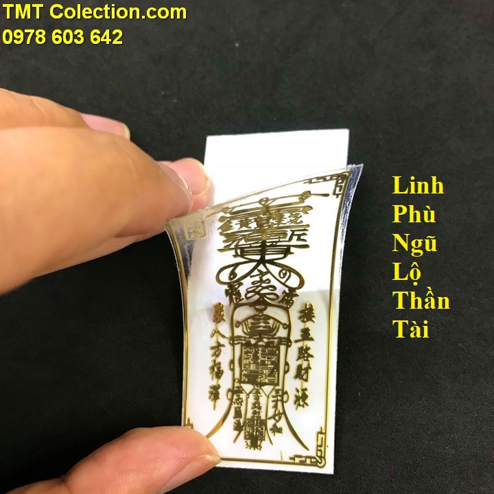 Linh Phù Ngũ Lộ Thần Tài; dán điện thoại, laptop, xe máy, xe hơi, bàn thờ ông địa hay vị trí làm việc- SP005359