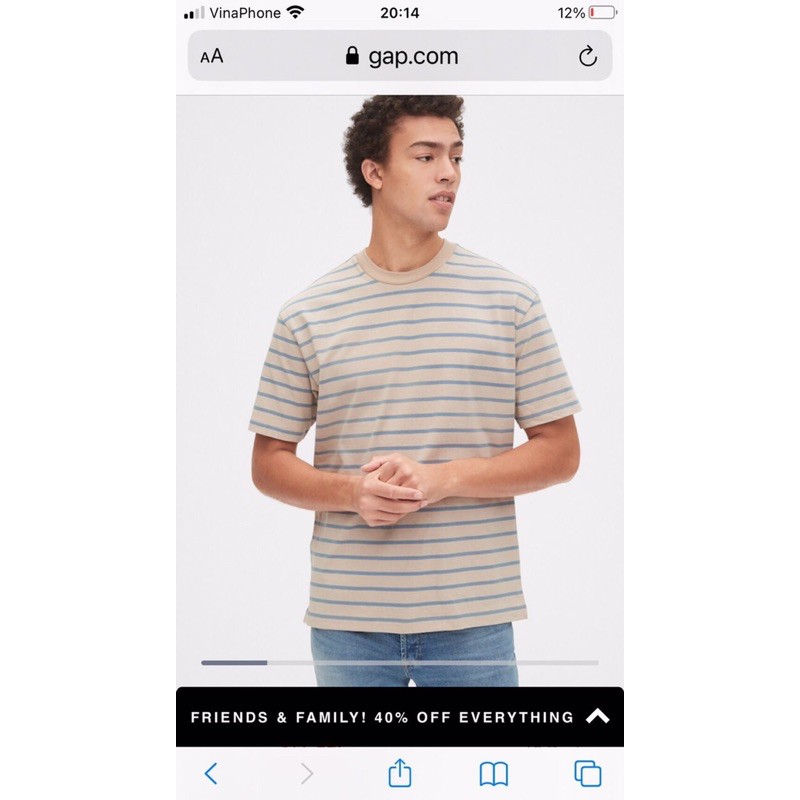 Áo thun nam Gap xuất dư