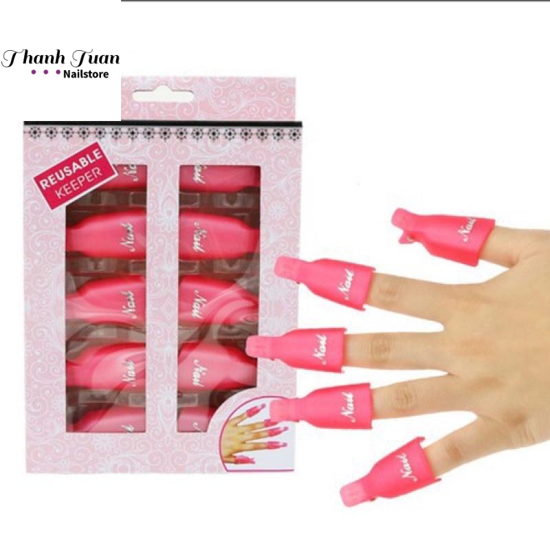 Kẹp ủ tháo gel tay 10 chiếc/hộp tiện lợi  - Phụ kiện đồ nail