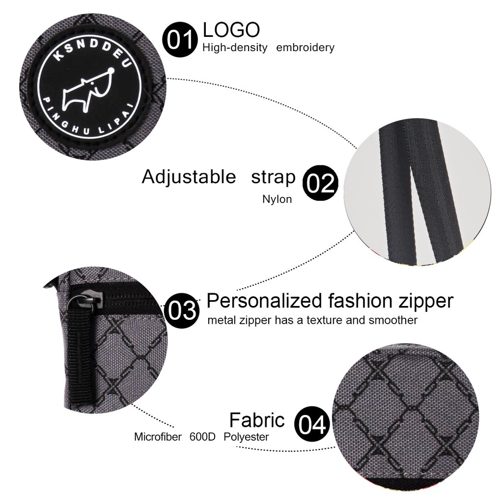 Túi Đeo Vai Ksnddeu Bằng Vải Bố Phong Cách Thể Thao Đơn Giản