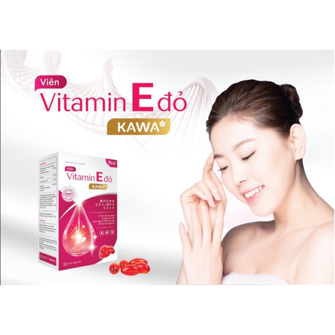 Vitamin E đỏ Kawa – Bổ sung vitamin E đỏ, làm đẹp da, ngừa lão hóa da