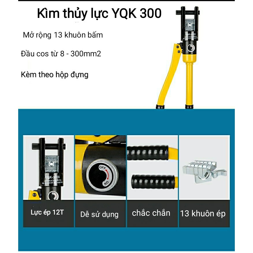 YQK 300 Kìm bấm cốt thủy lực YQK300 thao tác nhanh chính xác không lãng phí