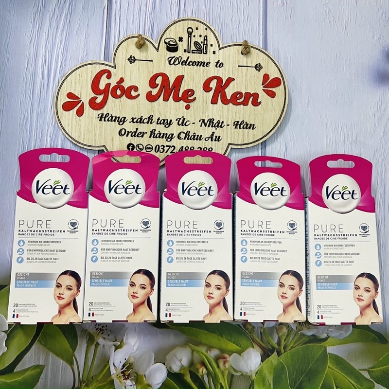 Miếng dán tẩy lông mặt Veet (đủ bill bay air)