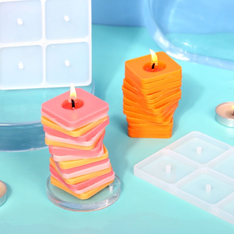 Khuôn Silicone Xoay Làm Bánh Mousse Hình Vuông