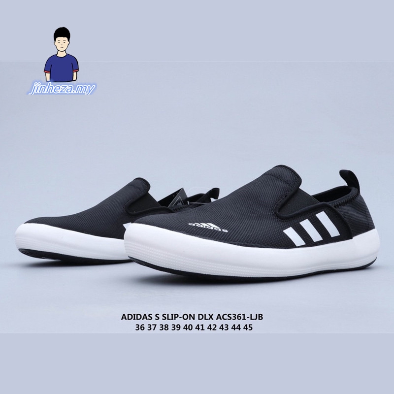 Giày Lười Adidas B-On DLX Vải Canvas Thoáng Khí Chống Trượt Thời Trang Cho Nam Và Nữ Đen