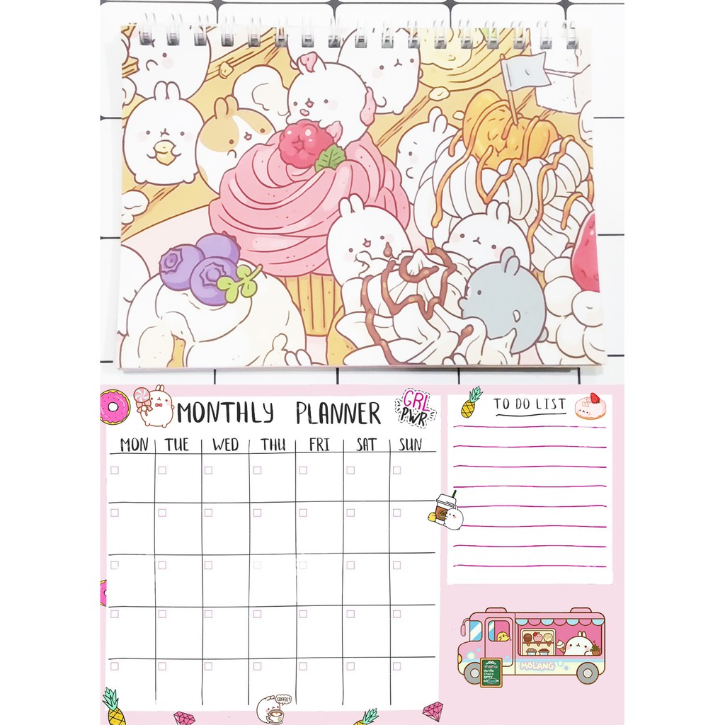 Sổ kế hoạch tháng molang MPI6 Monthly Planner 12 trang