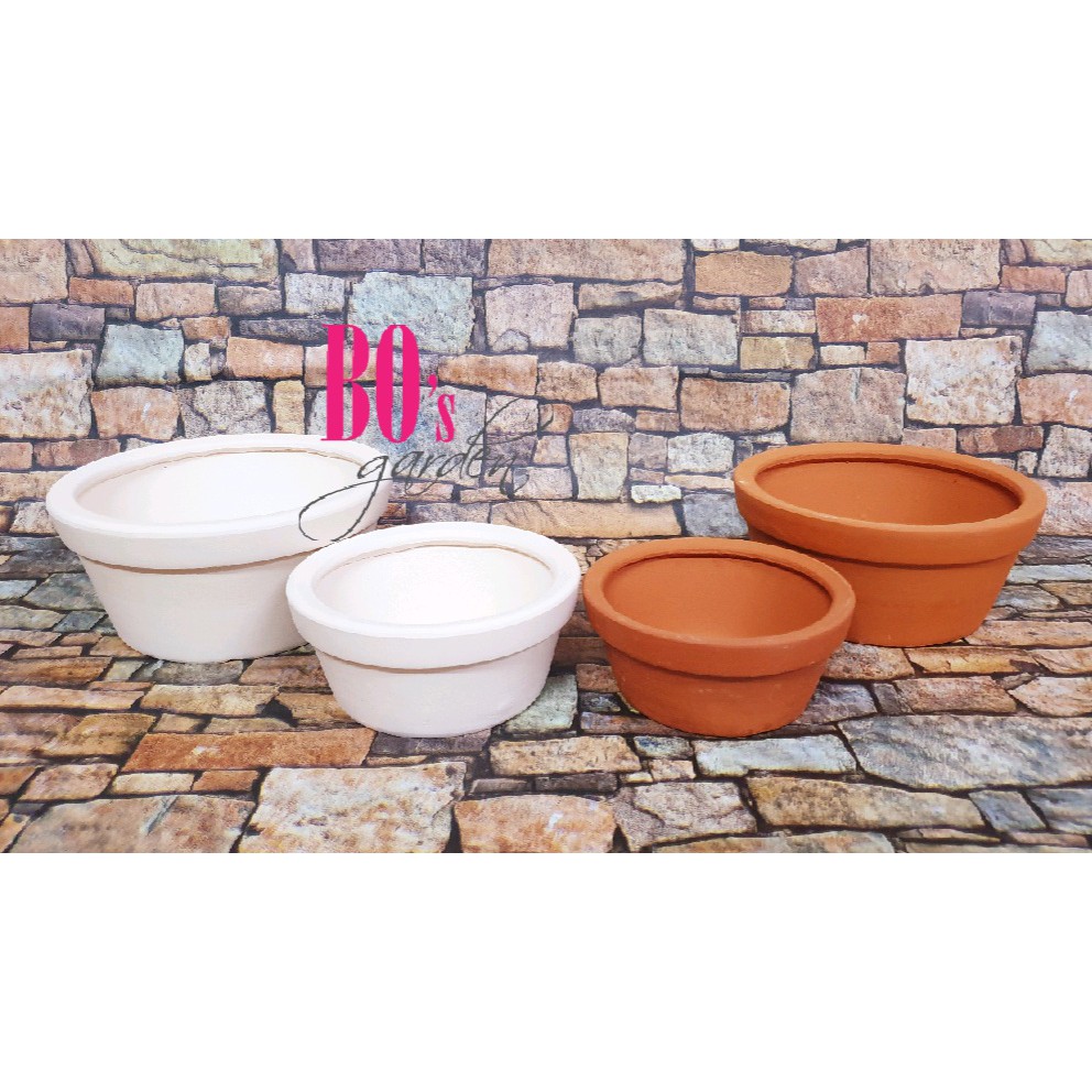 Combo chậu đất nung gờ trẹt