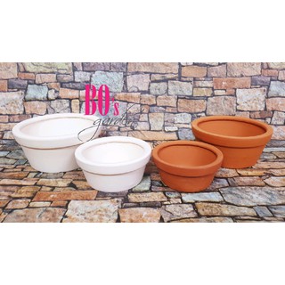 Combo chậu đất nung gờ trẹt