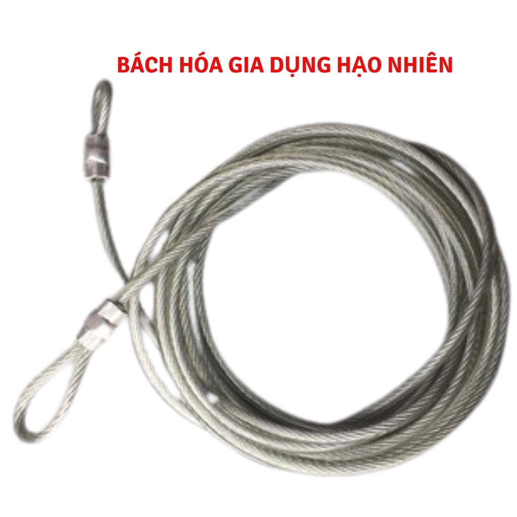 DÂY CÁP KHÓA XE BỌC NHỰA 60cm, 80cm, 1,2,3M , 5M , 8M , 10M PHI 10mm nhé