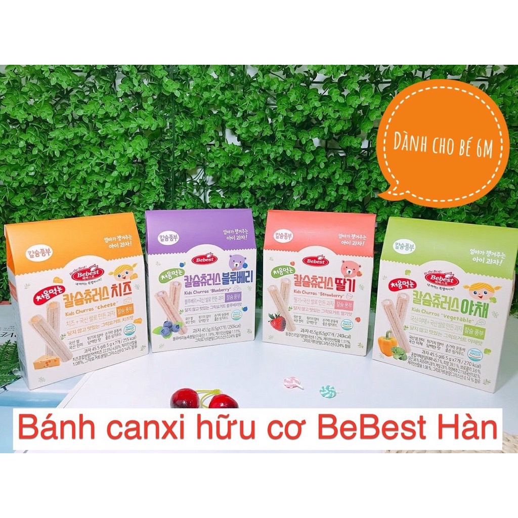 Bánh ăn dặm hình ống nhân kem Bebest Hàn Quốc cho bé từ 9 tháng - Gerber2019
