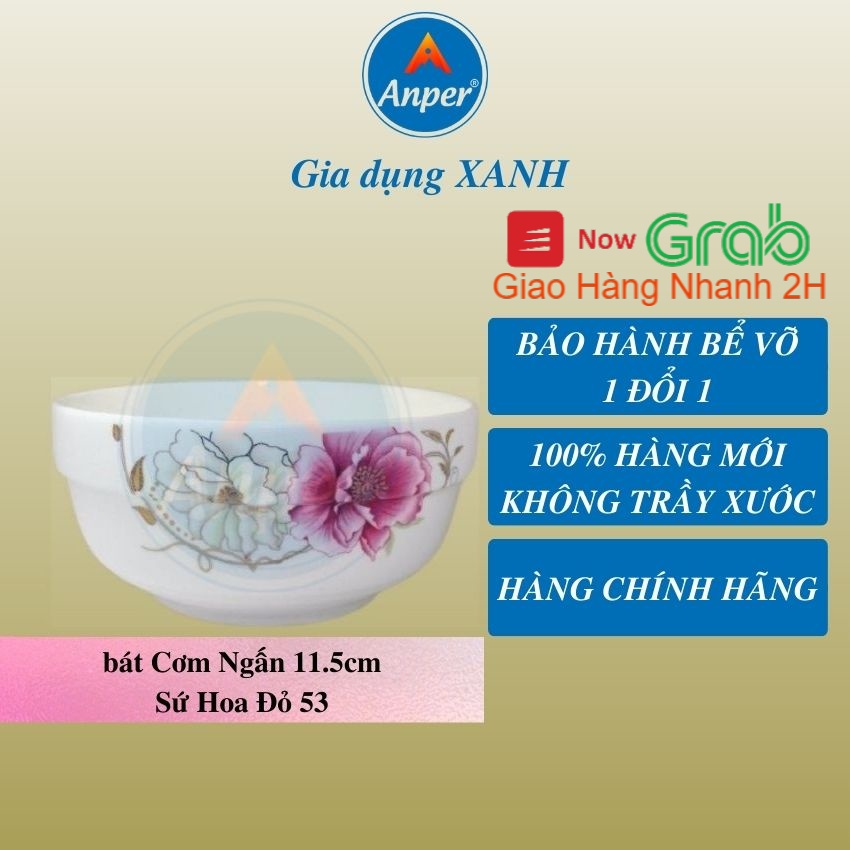Chén ăn cơm ANPER bát ăn cơm đĩa sứ tô sứ cầu vồng hàng chính hãng