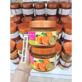 Gel Tẩy Tế Bào Chết Exclusive Cosmetic Gel Scrub Anti Cellulite Cam Chanh Mơ Bưởi (380g)