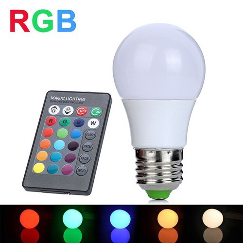 Bóng Đèn Led Đổi Màu Có Điều Khiển Từ Xa 3W, 5W, 7W, 10W