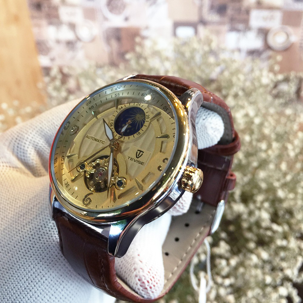Đồng hồ nam Tevise T820 Automatic, full box và thẻ bảo hành 3 năm, chống xước , chống nước, dây da cao cấp | BigBuy360 - bigbuy360.vn