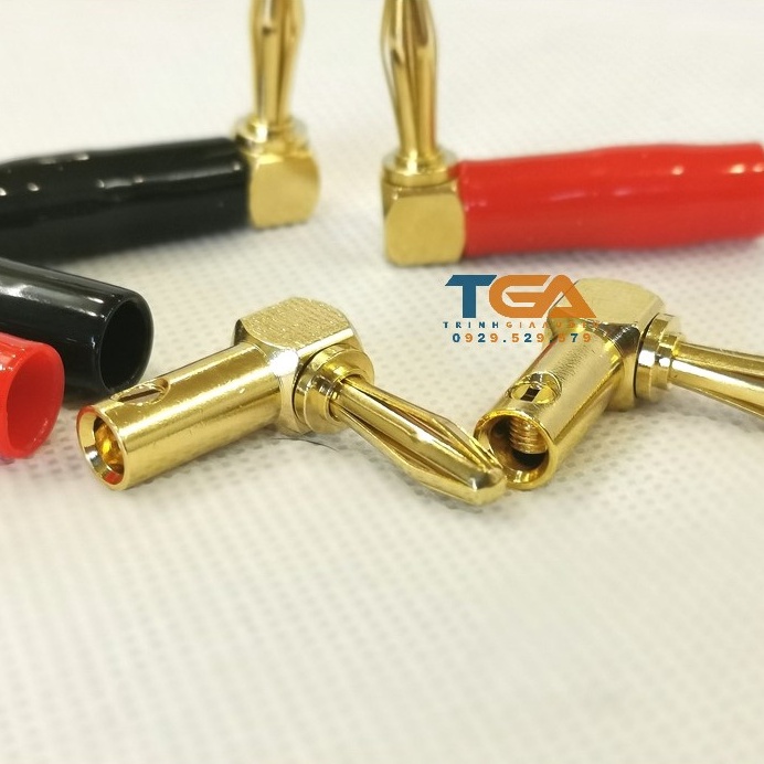 Jack bắp chuối Cong 90 độ , vuông góc, thân bọc cao su