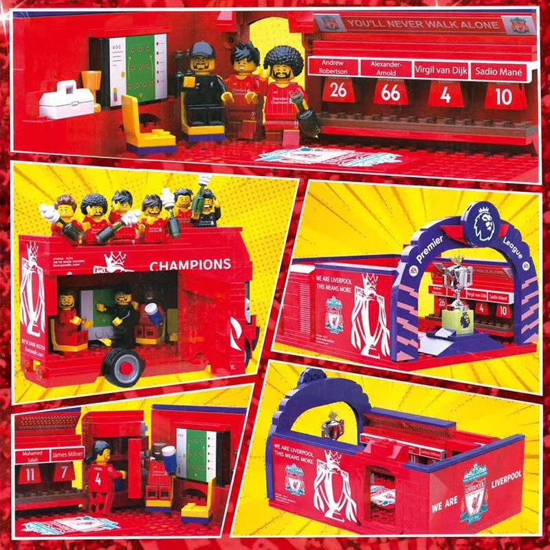 Đồ chơi lắp ráp lego hình cầu thủ bóng đá Liverpool1920Premier League Champion