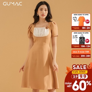 Đầm rã đô xếp nhún DA733 GUMAC