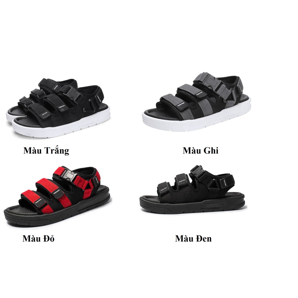 Dép Sandal Nam 3 Quai Dán Unisex Cao Cấp