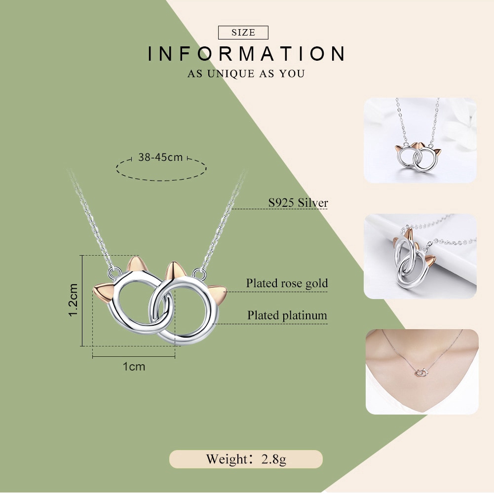 Dây Chuyền Bamoer SCN252 Bằng Bạc Sterling 925 Mặt Họa Tiết Động Vật Dễ Thương