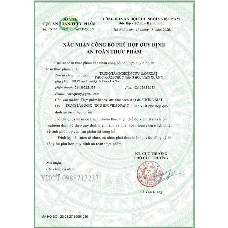 Viên Sáng Da Sương Mai Học Viện Quân Y