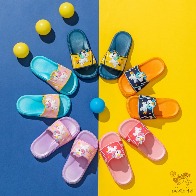 Dép Đi Biển Chống Trượt In Họa Tiết Hoạt Hình Đáng Yêu Phong Cách Hàn Quốc Cho Bé