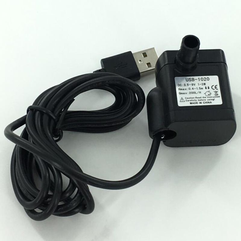 Máy Bơm Nước Chìm Mini Usb 200l / H Dc 3.5-9v 1-3w