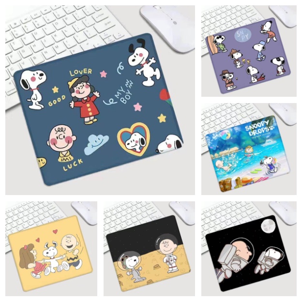 Miếng Lót Chuột In Hoạt Hình Snoopy Xinh Xắn Kích Thước 220x180x3mm