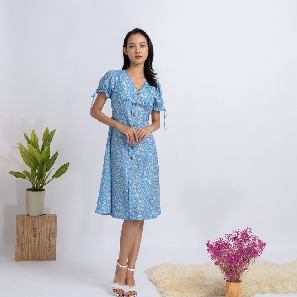 Đầm sơ mi nữ thời trang thiết kế chữ A mẫu mới Local Brand Chính Hãng Midori Studio