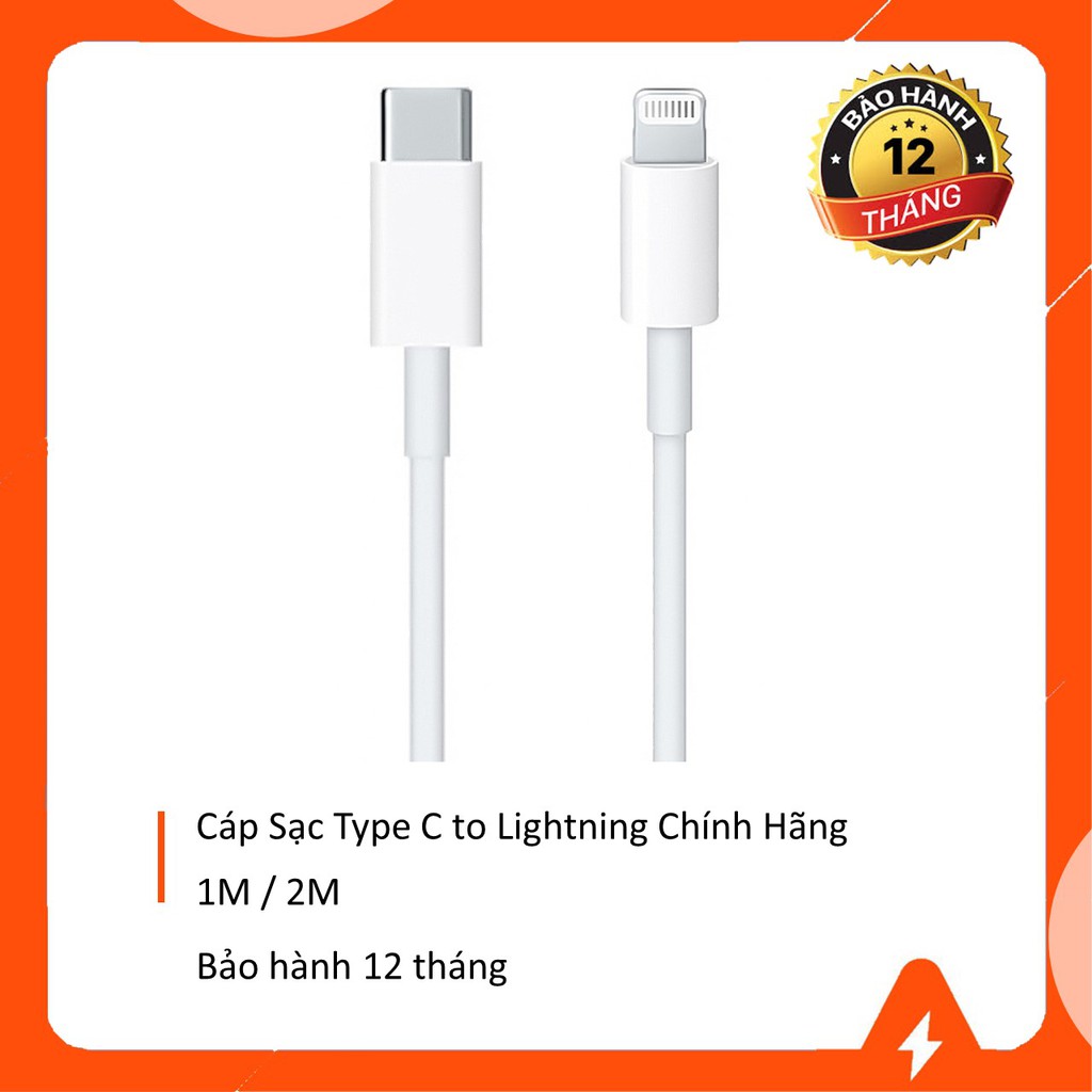 Cáp sạc ip Type C to Lightning 1M/2M Chính Hãng Fullbox