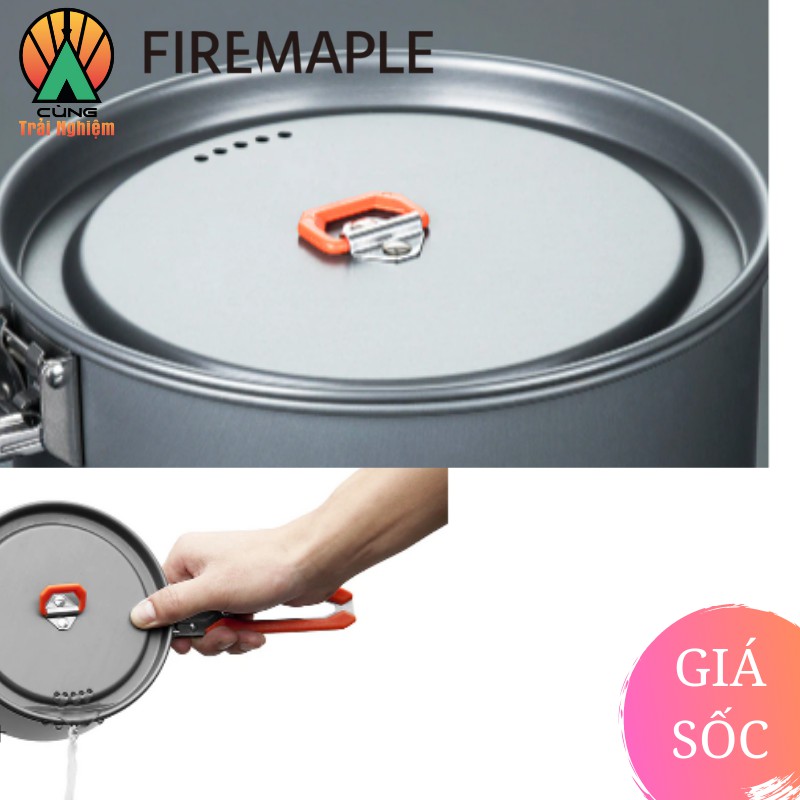 [CHÍNH HÃNG] COMBO Nồi Chảo Nấu Ăn 3 Trong 1 Fire Maple Feast 3 Gọn Nhẹ Chuyên Dụng Cho Dã Ngoại, Cắm Trại Ngoài Trời