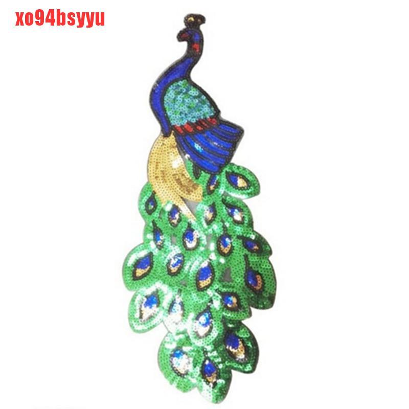 Miếng Vá Quần Áo Hình Chim Công Đính Kim Sa Lấp Lánh xo94bsyyu