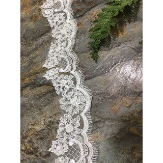 Ren chân RC16516 cao 7cm ren trang trí cao cấp dùng may váy đầm thơi trang, váy cưới, làm đồ decor trang trí