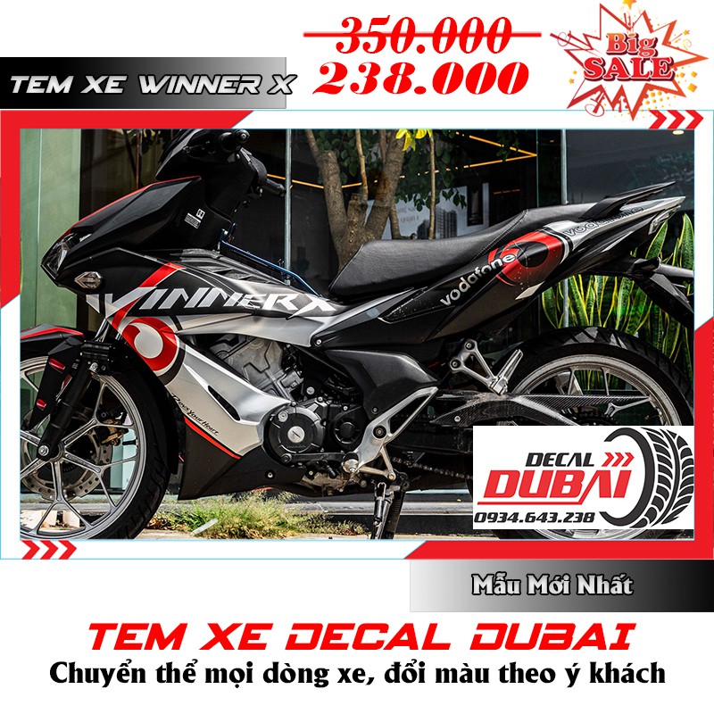 Tem trùm Winner X Đen Bạc Vodafone