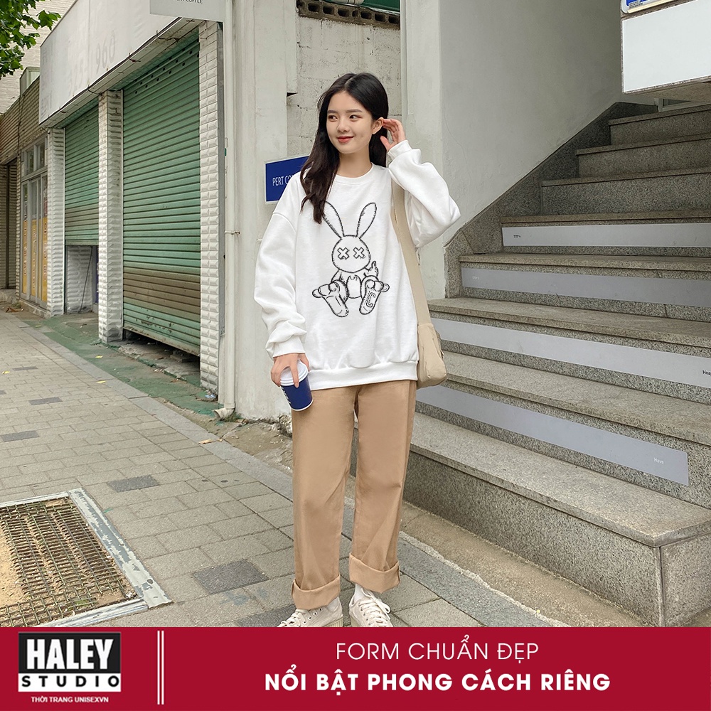 Áo Sweater  rabbit Nam Nữ unisex Chất nỉ bông đẹp thu đông phong cách Hàn Quốc cá tính mã HD267 Quà tặng ngẫu nhiên
