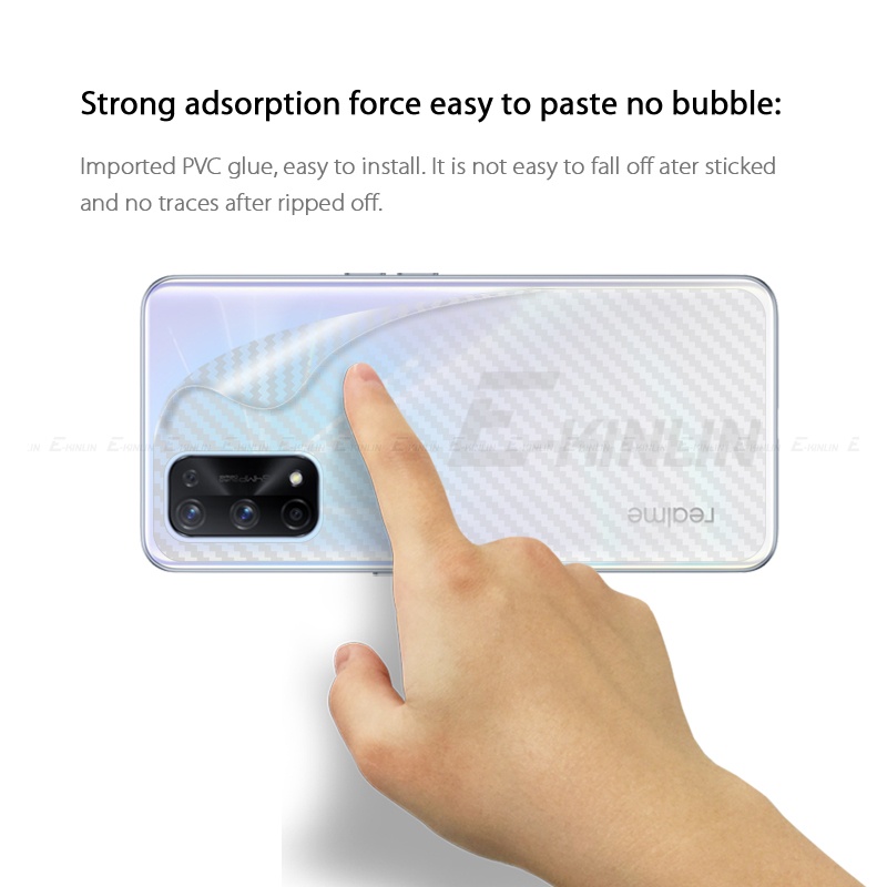 Set 5 Miếng Dán 3D Bằng Sợi Carbon Cho Realme X50 X7 Max X2 Pro X3 Super Zoom X50m Kính