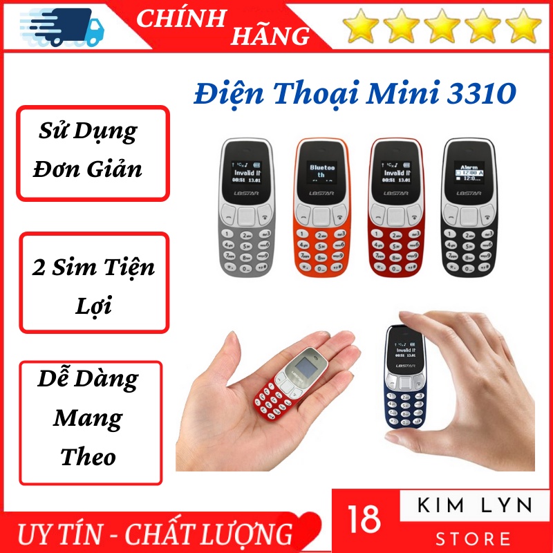 Điện Thoại Mini L8Star - Điện Thoại Siêu Nhỏ Thay Đổi Giọng Nói 2 Sim 2 Sóng Lắp Thẻ Nhớ Nghe Nhạc  - Bảo Hành 12 Tháng