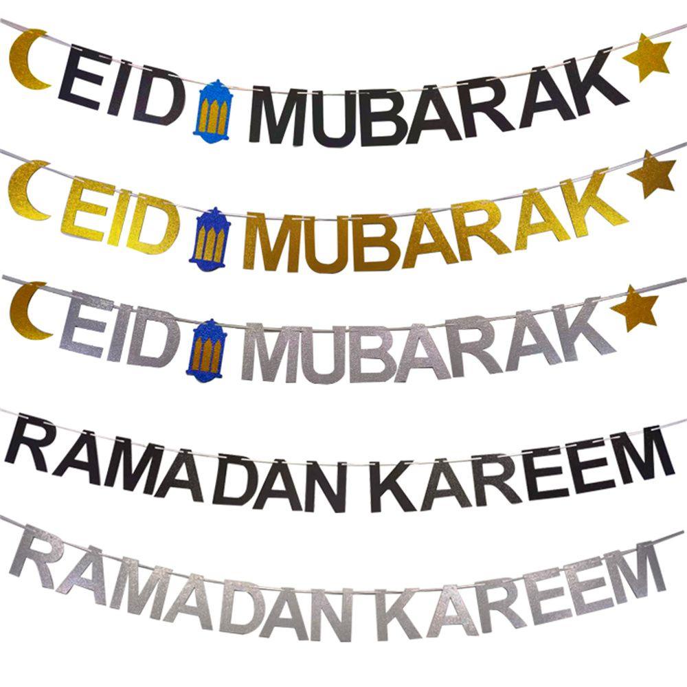 Dây Cờ Treo Trang Trí Lễ Hội Eid al-Fitr Ramadan Kareem Ramadan