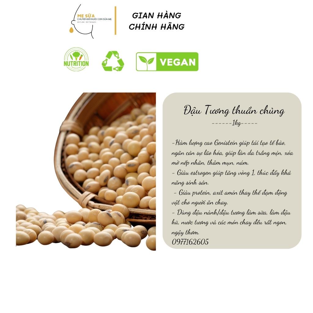 Đỗ Tương, đậu nành túi 1kg cung cấp dinh dưỡng tự nhiên làm sữa hạt, đậu phụ, đậu tương lên men (mesua)