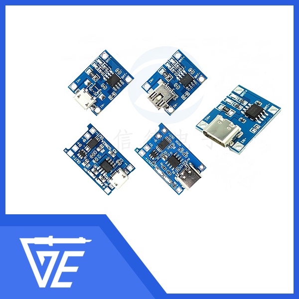 Mạch sạc pin lithium-ion 18650 3.7V TP4056 có bảo vệ pin