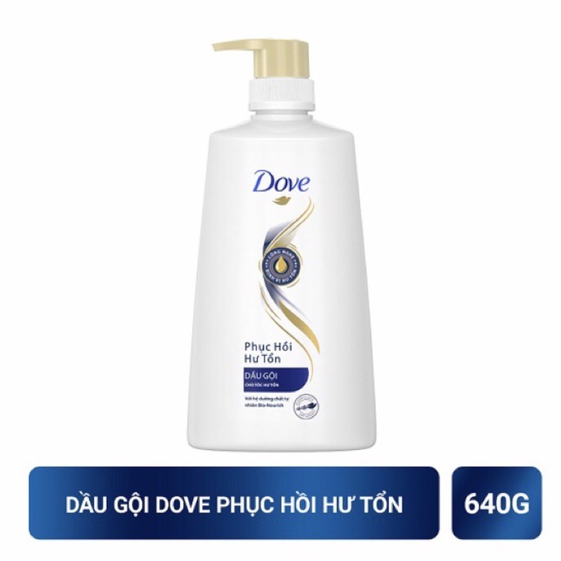 Dầu gội Dove phục hồi hư tổn 640g tặng kèm khăn tắm trị giá 75.000