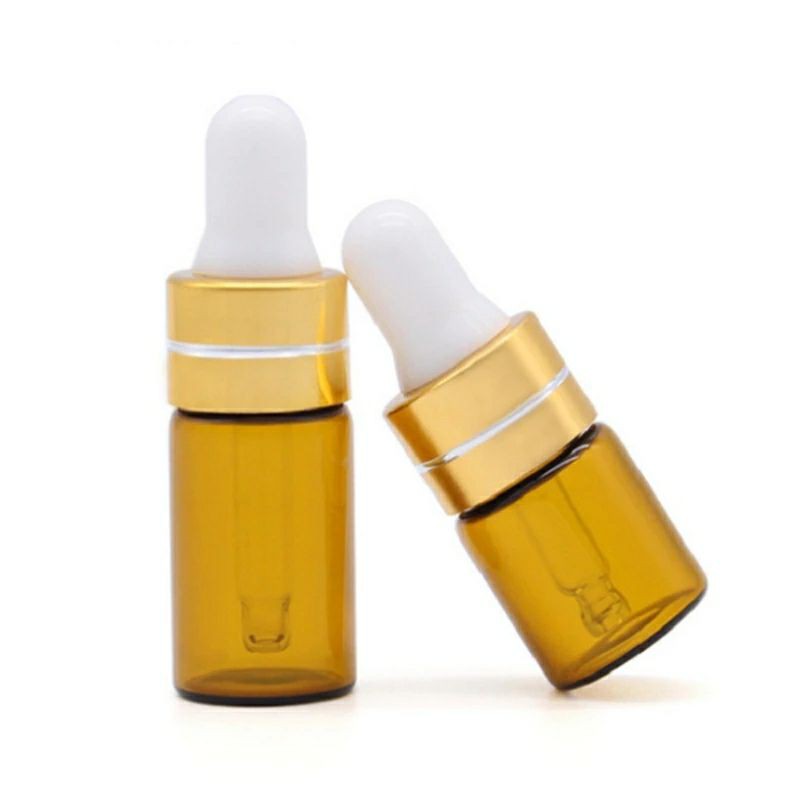 Set 5 LỌ CHIẾT SERUM mỏng trong nâu nhỏ giọt 3ml 5ml - CHAI CHIẾT TINH DẦU THỦY TINH đựng MỸ PHẨM