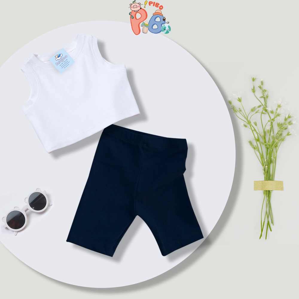 Đồ Bộ Bé Gái Quần Legging Áo Croptop Chip Co Dãn 4 Chiều Thun Lạnh Thấm Hút Mồ Hôi - BabyBoo - PiBo