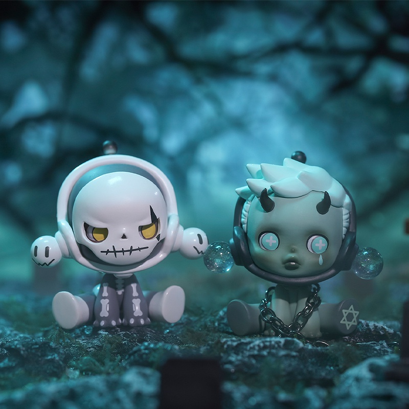 Pop Mart Skullpanda Ancient Castle Mô hình hộp sọ Mart Skullpanda POP MART phong cách cổ điển độc đáo