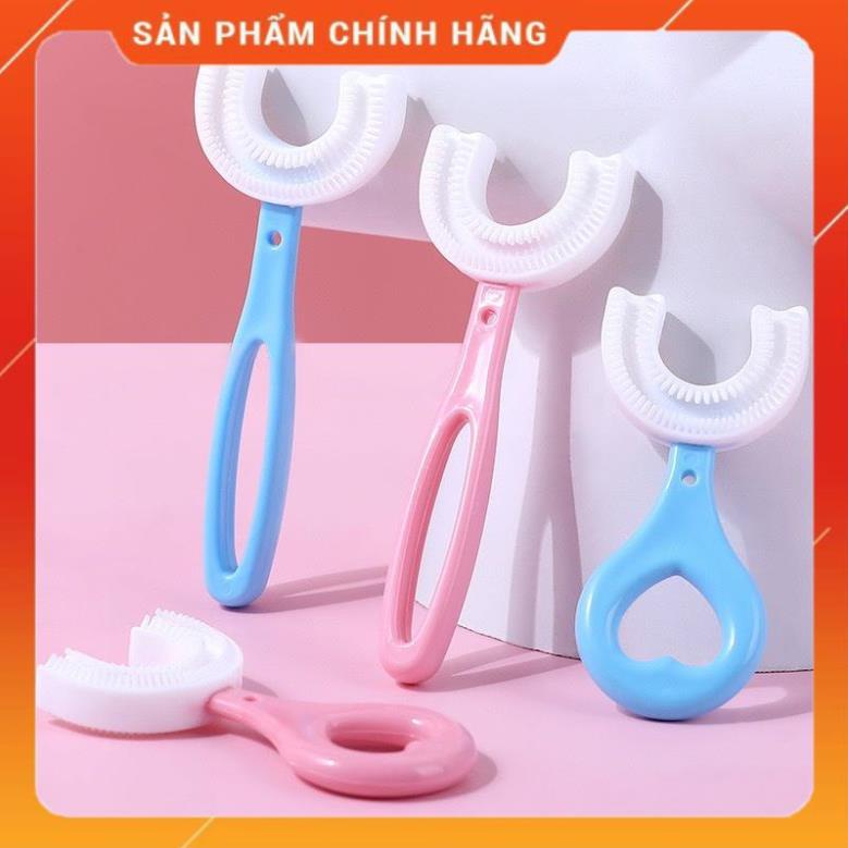 Bàn chải đánh răng chữ U siêu mềm,bàn chải tập đánh răng từ 2-12 tuổi