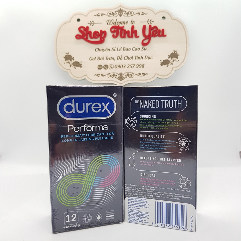 Bao Cao Su Siêu Mỏng Durex Performa Chống Xuất Tinh Sớm Kéo Dài Thời Gian Quan Hệ