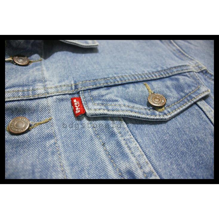 Levis Áo Khoác Jean Màu Xanh Nhạt Thời Trang Chất Lượng Cao