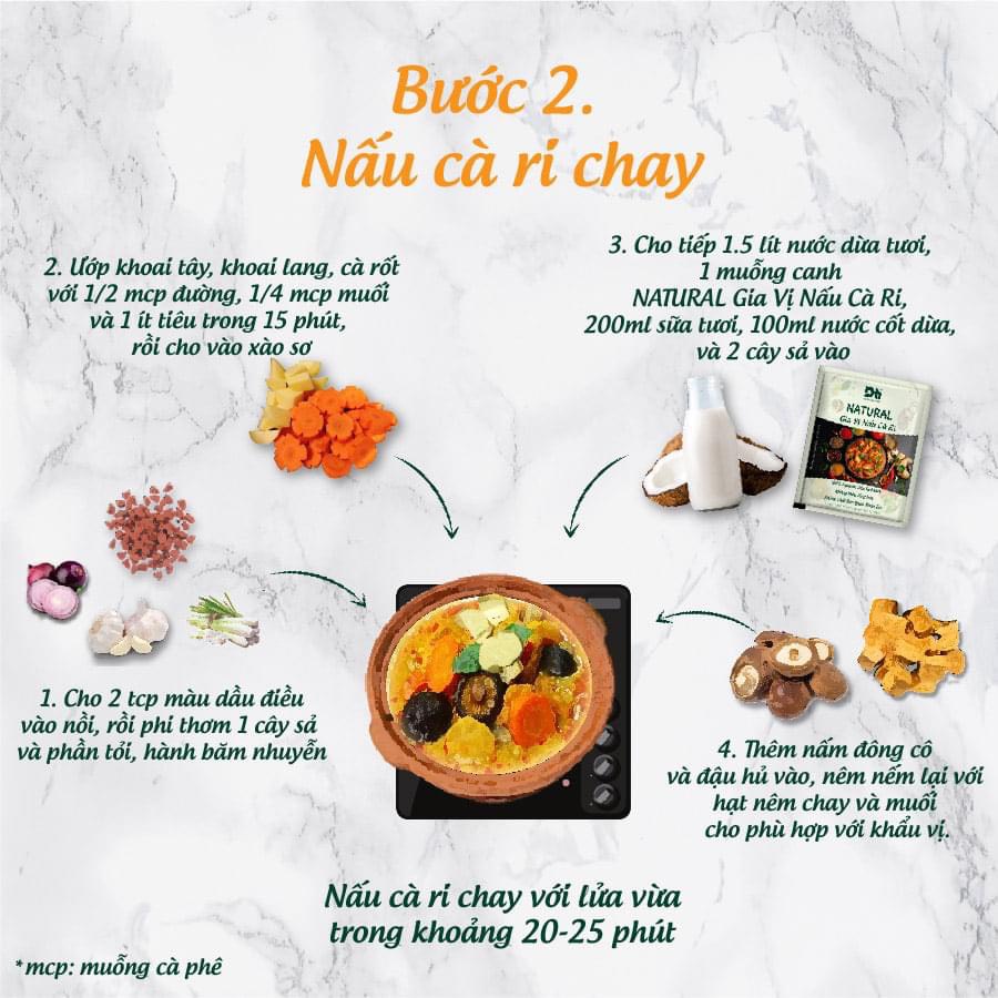 Gia vị nấu Cà Ri tự nhiên Dh Foods 10g