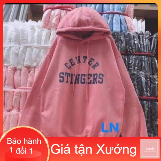 Áo hoodie CENTER LN11 , áo thun nam nữ, áo thun dài tay, sét bộ mặc ở nhà - LEEDA MODY