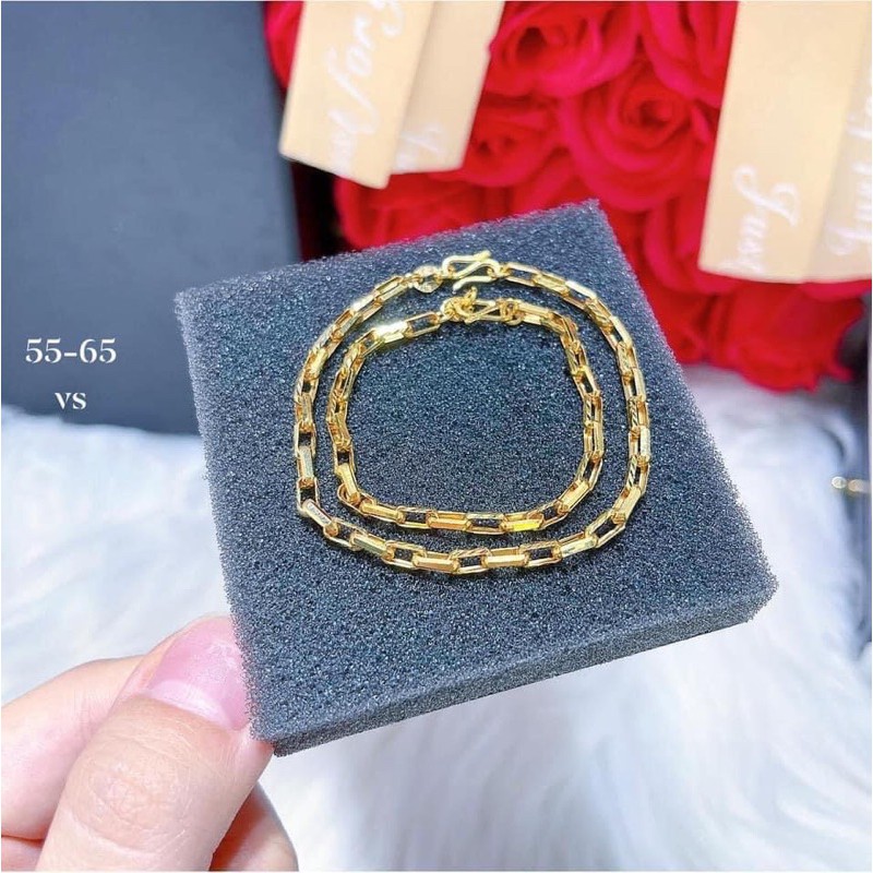 Lắc tay nữ kiểu đốt trúc vàng 10kara